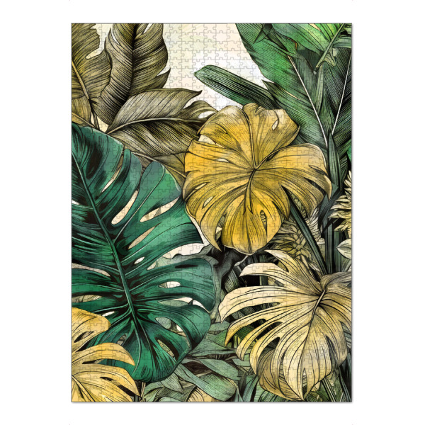 Puzzle Ravensburger "Blumenblätter Kunst J" artboxONE - Natur,Floral - Natur,Blumen,Blumen,Botanisch,Blätter,Blatt,Blumen - Bild natur