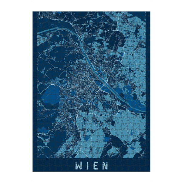 Puzzle Ravensburger "Stadtplan von Wien" artboxONE - Städte / Wien,Kartografie