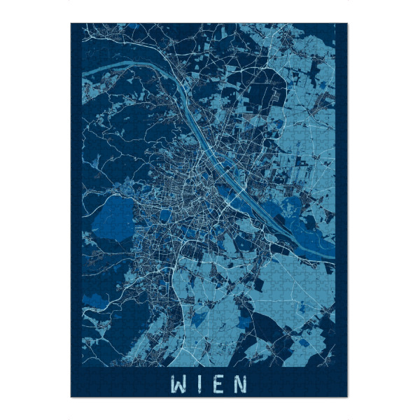 Puzzle Ravensburger "Stadtplan von Wien" artboxONE - Städte / Wien,Kartografie