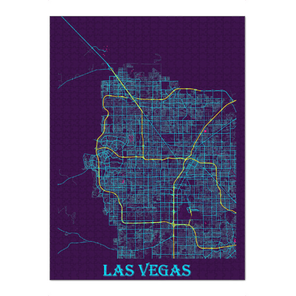Puzzle Ravensburger "Las Vegas Wandbild" artboxONE - Städte / Las Vegas,Kartografie