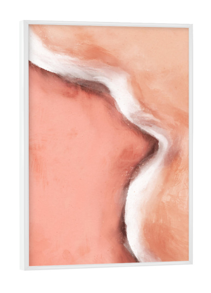 Poster mit weißem Rahmen "Pastel Koralle Welle" artboxONE - Natur,Abstrakt,Für Mama