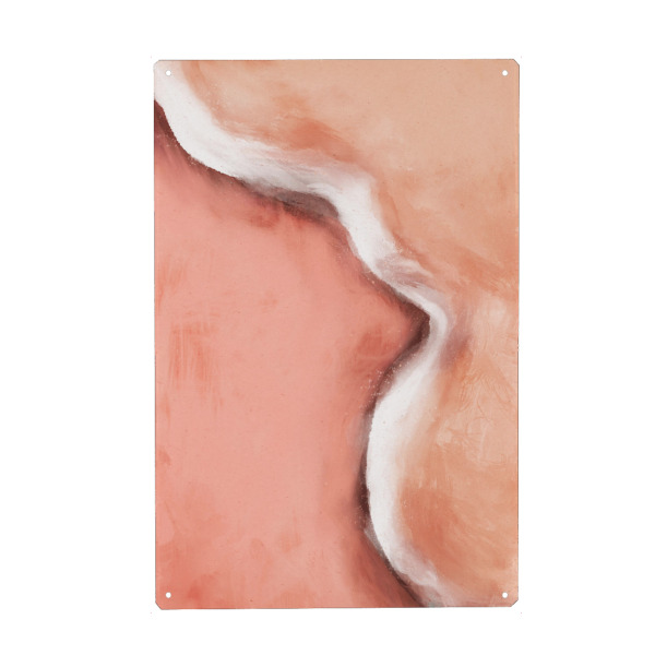 Holzbild "Pastel Koralle Welle" artboxONE - Natur,Abstrakt,Für Mama