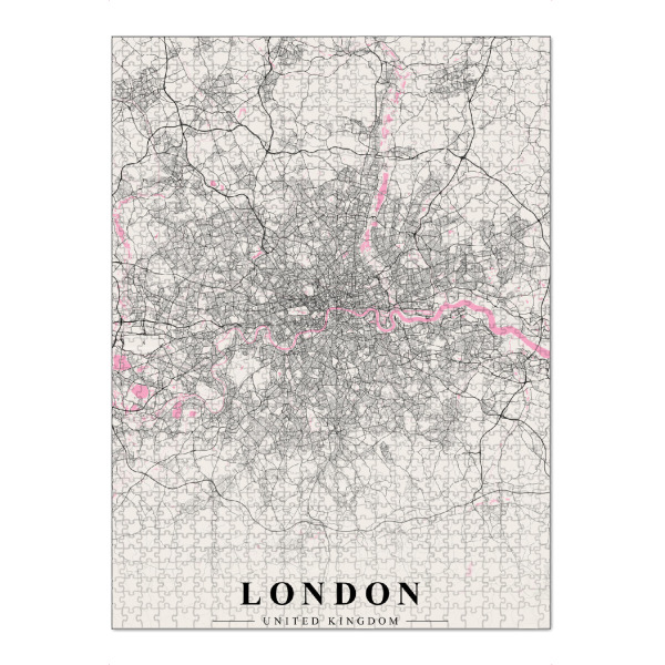 Puzzle Ravensburger "City London Map" artboxONE - Städte / London,Kartografie