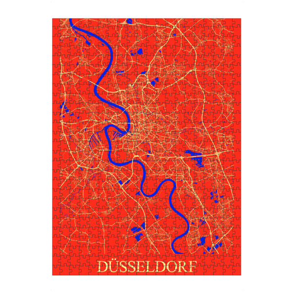Puzzle Ravensburger "Düsseldorfer City Karte" artboxONE - Städte / Düsseldorf,Kartografie