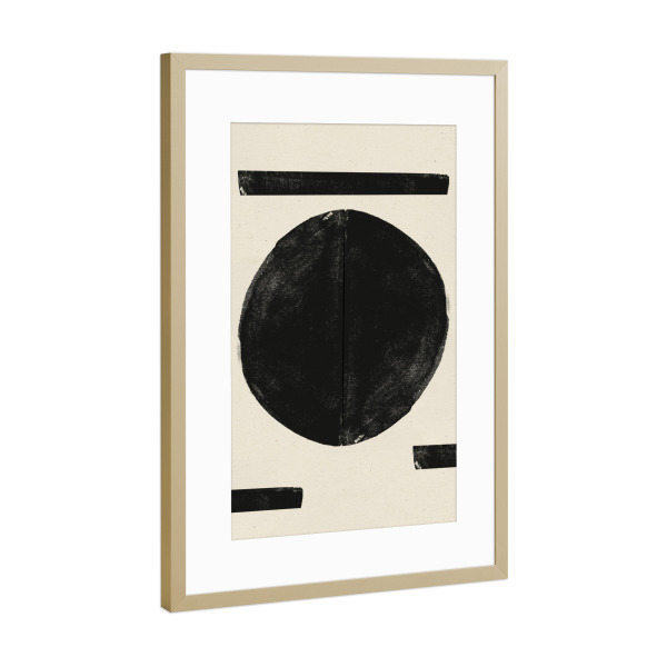 Poster mit Rahmen Gold "Japandi Minimal Balance" artboxONE - Abstrakt,Geometrie