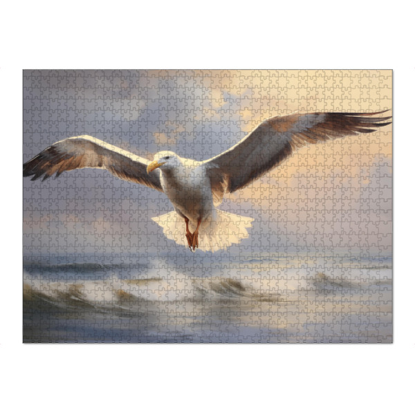 Puzzle Ravensburger "Fliegende Möwe Nahaufnahme" artboxONE - Natur,Tiere