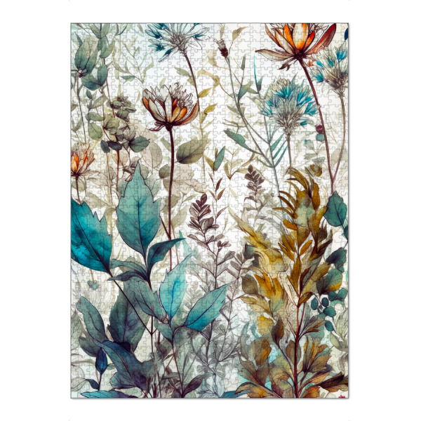 Puzzle Ravensburger "Wiese voller Blumen L" artboxONE - Natur,Floral - Wiese,Natur,Blumen,Blumen,Botanische,Blätter,Blatt,Blumen,Kräuter