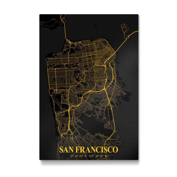 Galerie-Print "City San Francisco Map" 30x20 cm artboxONE