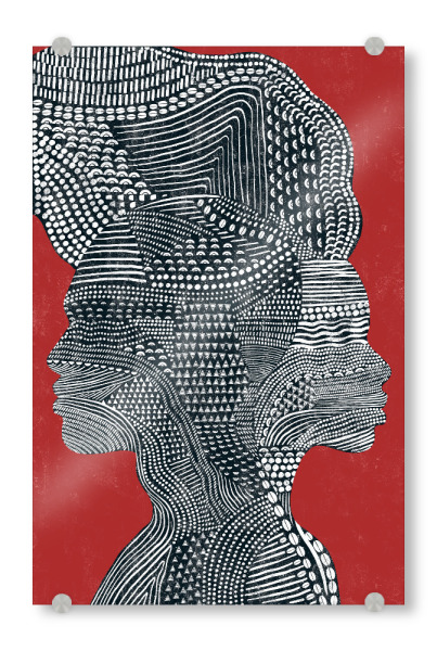 Acrylglasbild "Stammespaar" artboxONE - Abstrakt,Menschen