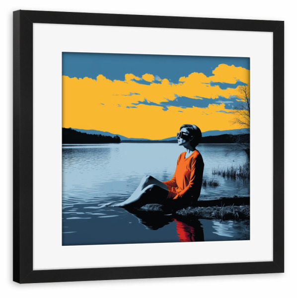 Poster mit Rahmen schwarz "FINGER LAKES POP ART" artboxONE - Natur,Reise,Menschen,Reise / Strand und Meer