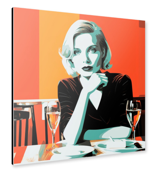 Alu-Dibond "DINER DIVA" 30x30 cm artboxONE