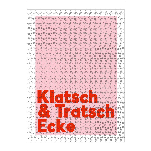 artboxONE Puzzle "Klatsch & Tratsch Ecke rosarot" artboxONE - Typografie,Für Mama,Lustig