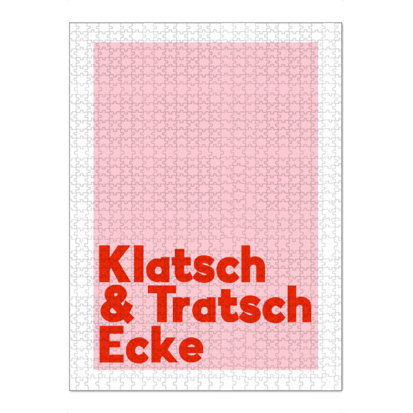 Puzzle Ravensburger "Klatsch & Tratsch Ecke rosarot" artboxONE - Typografie,Für Mama,Lustig