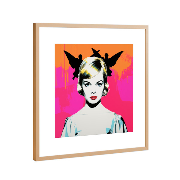 Poster mit Rahmen Kupfer "GÄNSEJUNGFRAU ROSA" artboxONE - Menschen,Fashion,Buchstaben / G,Für Mama