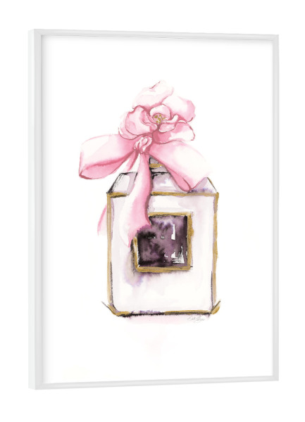 Poster mit weißem Rahmen "Eau de Toilette" artboxONE - Menschen,Fashion - Parfüm,Band,Duft