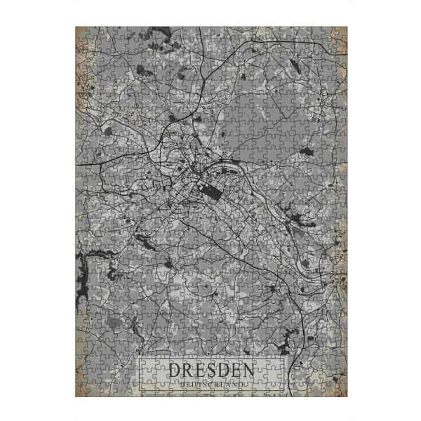 artboxONE Puzzle "Vintage Dresdner City" artboxONE - Städte / Dresden,Kartografie
