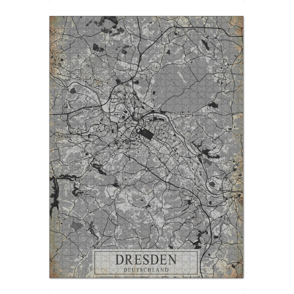 Puzzle Ravensburger "Vintage Dresdner City" artboxONE - Städte / Dresden,Kartografie