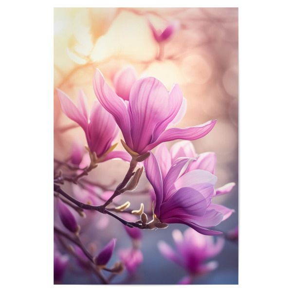 Poster 30x20 cm "Sonnenkuss-Magnolie" artboxONE - Natur,Floral,Liebe