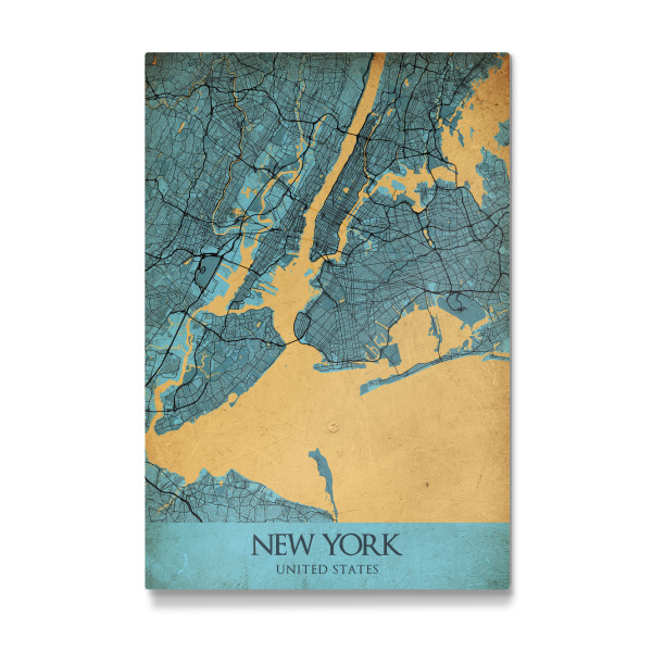 Galerie-Print "Vintage Map NYC" 30x20 cm artboxONE