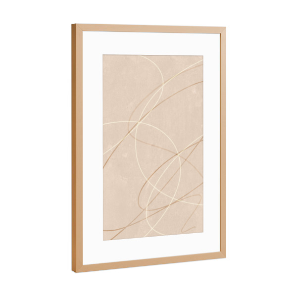 Poster mit Rahmen Kupfer "Line-Art Abstrakt" artboxONE - Natur,Abstrakt,Geometrie