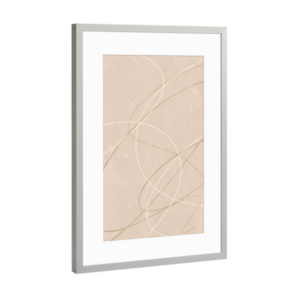 Poster mit Rahmen Silber "Line-Art Abstrakt" artboxONE - Natur,Abstrakt,Geometrie