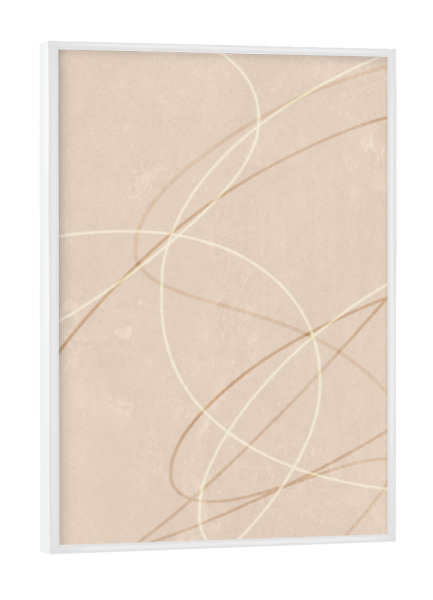 Poster mit weißem Rahmen "Line-Art Abstrakt" artboxONE - Natur,Abstrakt,Geometrie