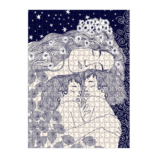 artboxONE Puzzle "Mutter und Zwillinge" artboxONE - Für Kinder,Für Mama,Für Papa