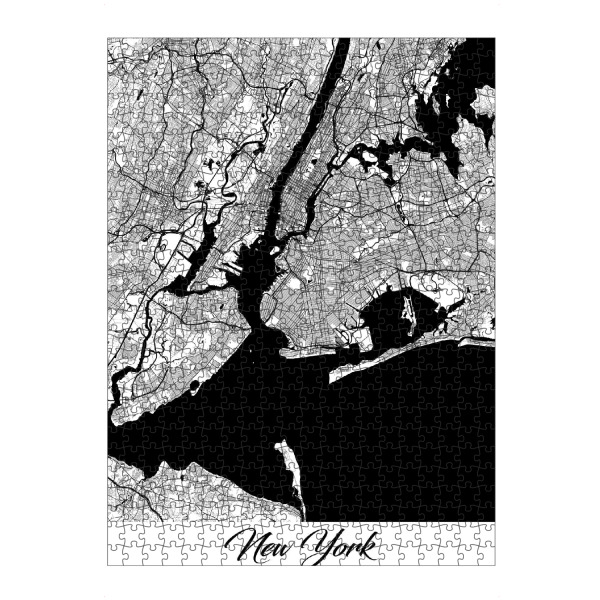 artboxONE Puzzle "New York CityMap" artboxONE - Städte / New York,Schwarzweiß,Kartografie