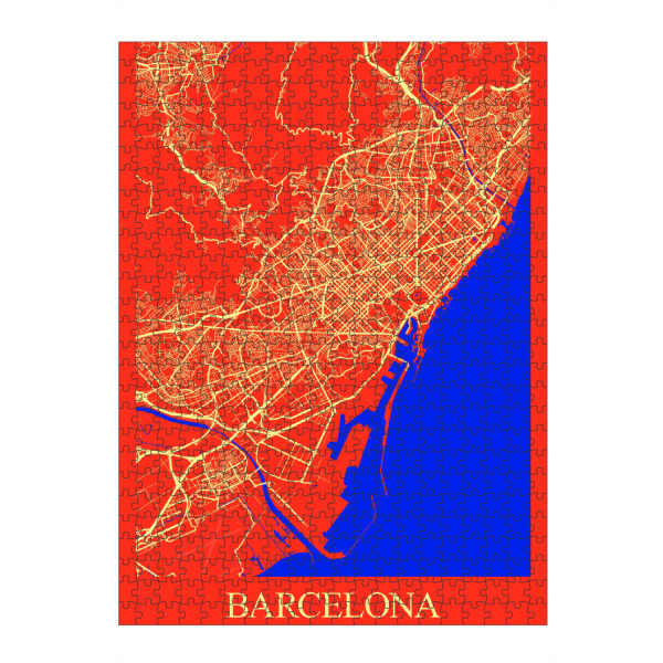 artboxONE Puzzle "Stadtplan Barcelona City" artboxONE - Städte / Barcelona,Kartografie