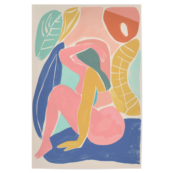 Poster "Weiblicher Körper" artboxONE - Floral,Abstrakt,Menschen