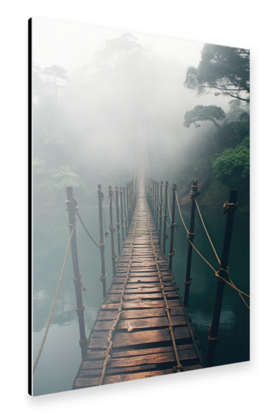 Alu-Dibond "Regenwald Hängebrücke" 30x20 cm artboxONE