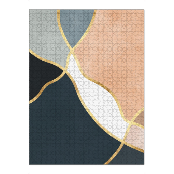 Puzzle Ravensburger "Boho mit goldenen Linien C" artboxONE - Abstrakt,Geometrie