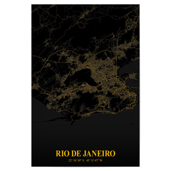 Poster 30x20 cm "CityMap von Rio de Janeiro" artboxONE - Städte / Rio de Janeiro,Kartografie