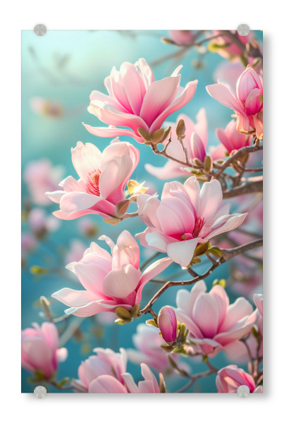 Acrylglasbild "Magnolienstrahlen im Sonnenglanz" artboxONE - Natur,Floral,Liebe