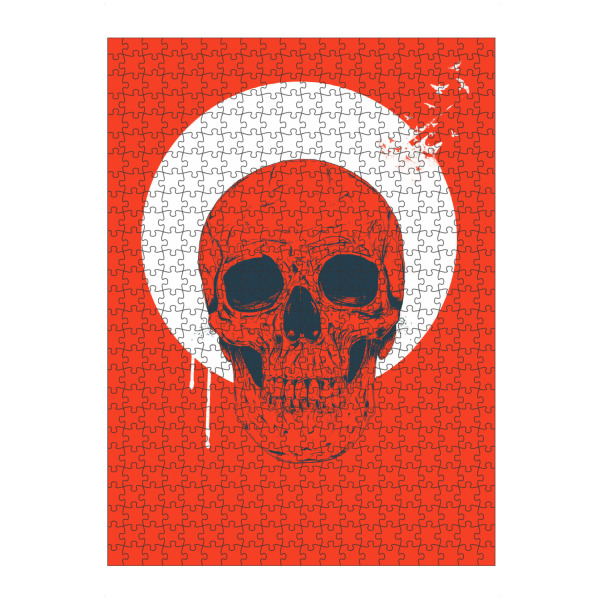 artboxONE Puzzle "Gedenke des Todes" artboxONE - Menschen - Schädel,Surreal,Kreis,Zeichnung,Vögel - Bild schädel
