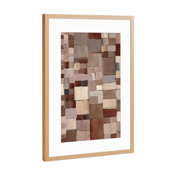 Poster mit Rahmen Kupfer "Vintage style Grid" artboxONE - Abstrakt,Architektur