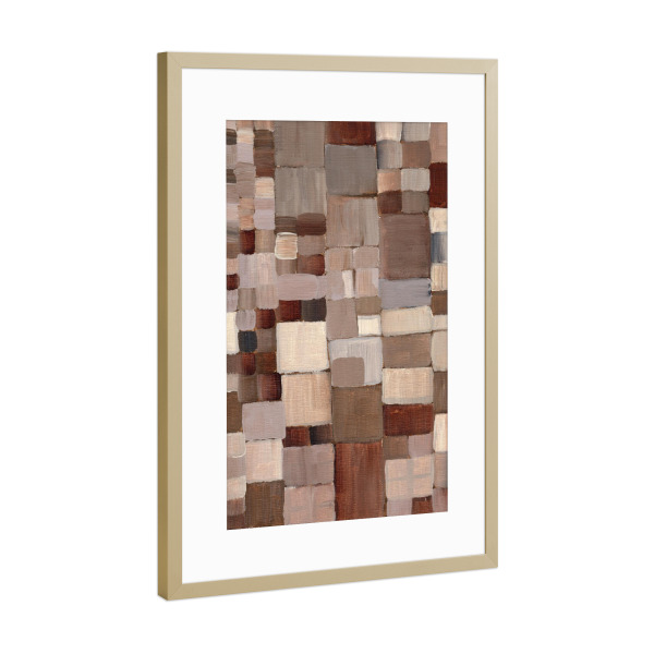 Poster mit Rahmen Gold "Vintage style Grid" artboxONE - Abstrakt,Architektur