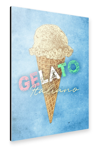 Alu-Dibond "Gelato italiano" 30x20 cm artboxONE