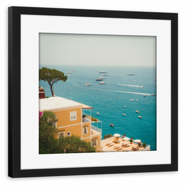 Poster mit Rahmen schwarz "Amalfi Coast Holidays" artboxONE - Städte,Natur,Reise,Reise / Strand und Meer,Reise / Länder