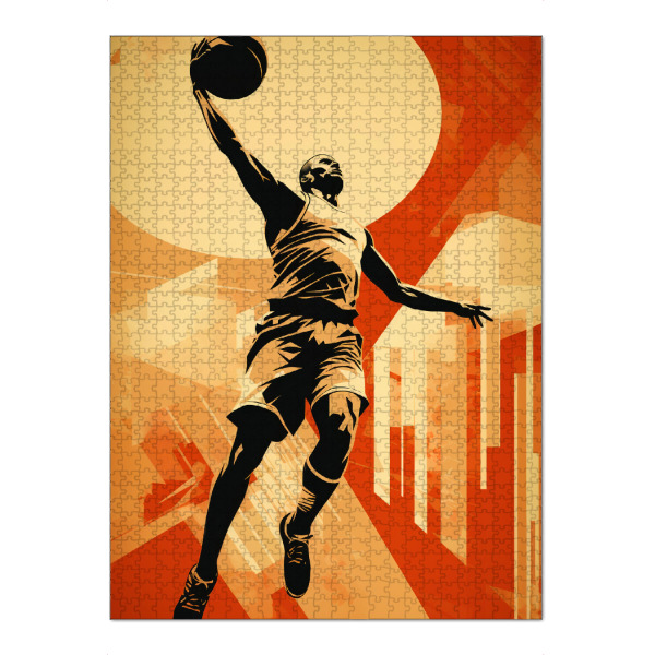 Puzzle Ravensburger "Basketball Vintage Retro (matart)" artboxONE - Sport
