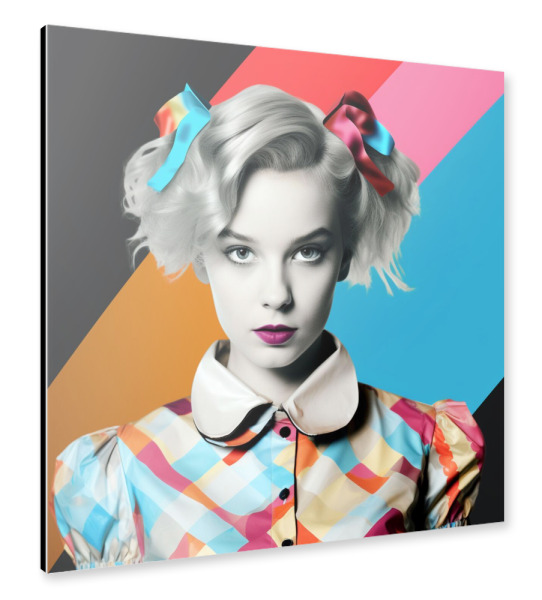 Alu-Dibond "ALICE IN ROSA" 30x30 cm artboxONE