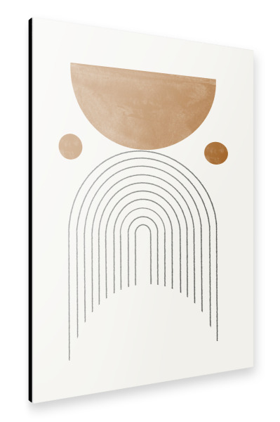 Alu-Dibond "Bogen und orangefarbener Mond" 30x20 cm artboxONE