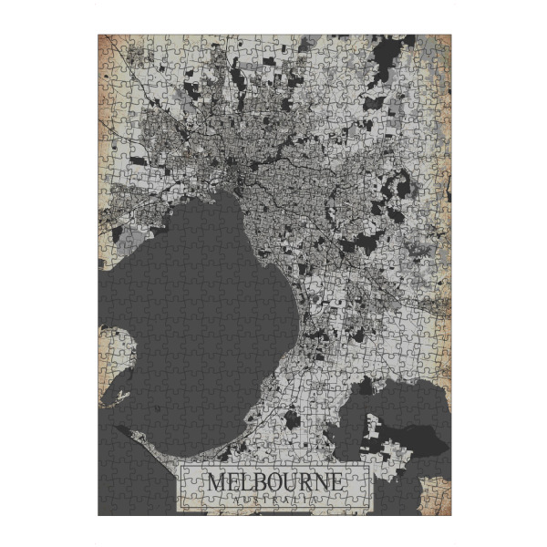 Puzzle Ravensburger "Vintage City Melbourne" artboxONE - Städte / Weitere,Kartografie