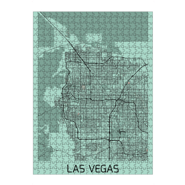 Puzzle Ravensburger "City Las Vegas Plan" artboxONE - Städte / Las Vegas,Kartografie