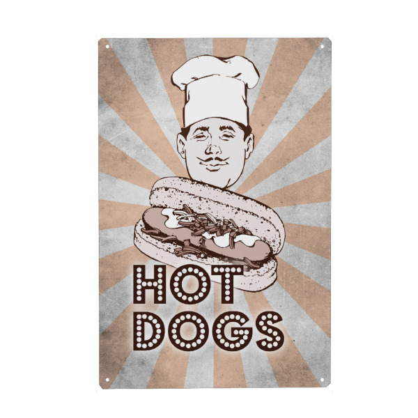 Holzbild "Hot Dogs" artboxONE - Essen & Trinken
