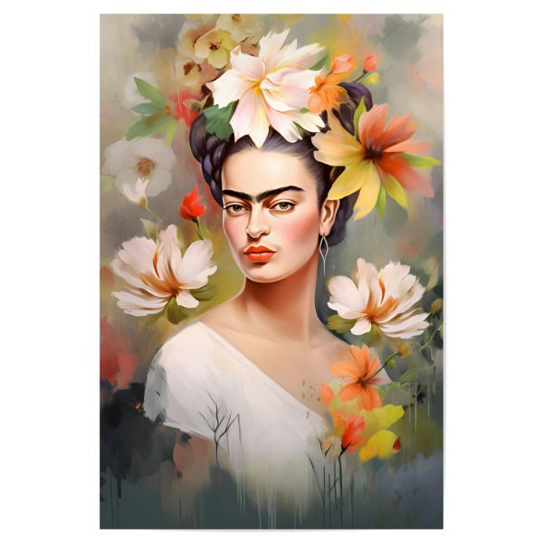 Poster "Lady Frida" artboxONE - Floral,Abstrakt,Menschen