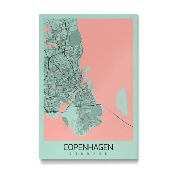 Galerie-Print "Kopenhagen Stadtplan" 30x20 cm artboxONE