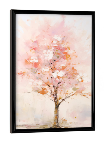 Poster mit schwarzem Rahmen "Zarter Rosenbaum" artboxONE - Natur,Floral,Abstrakt