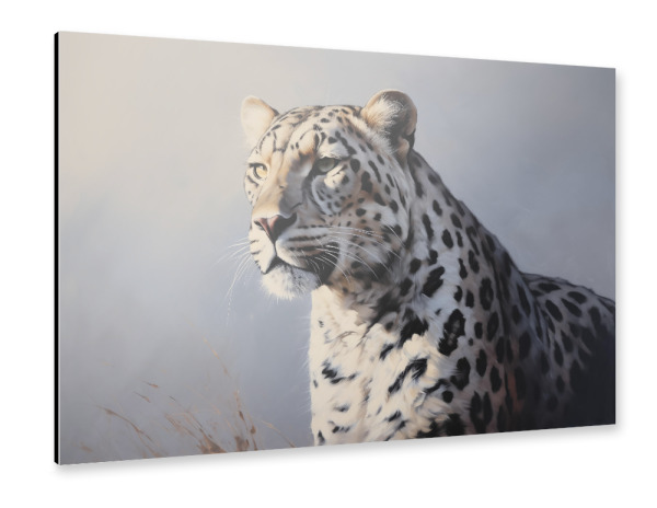 Alu-Dibond "Schneeleopardenporträt" 30x20 cm artboxONE