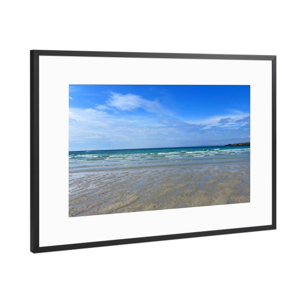 Poster mit Rahmen Schwarz (Metallic) "Ruhige Brandung" artboxONE - Natur,Reise / Strand und Meer